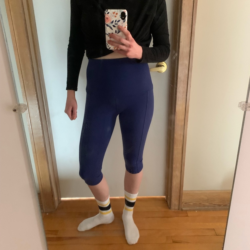 Karma Blue High-Waisted Leggings - Made in Canada